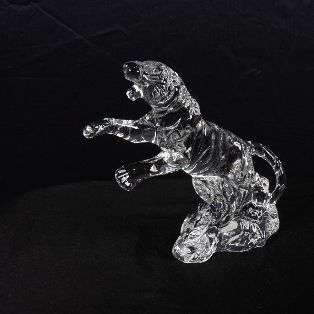 Vintage Princess House Crystal Tiger Figurine Germany w/ Box